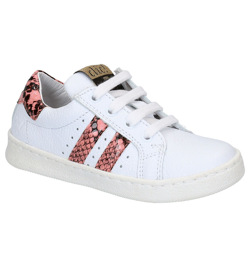 Clic! Witte Lage Sneakers in leer (270510)