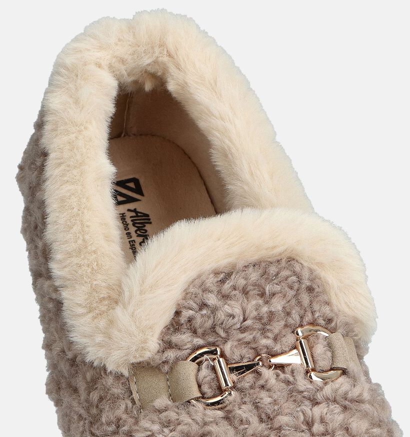 Alberola Taupe Teddy Pantoffels voor dames (375962)