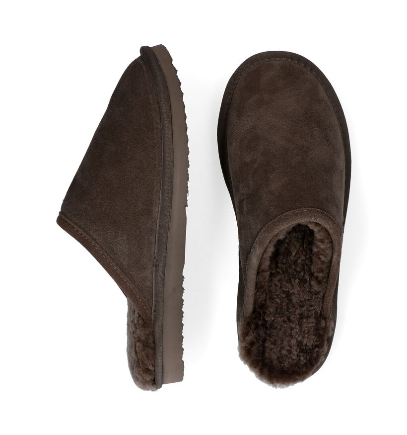 Warmbat Classic Pantoufles en Cognac pour hommes (346339)