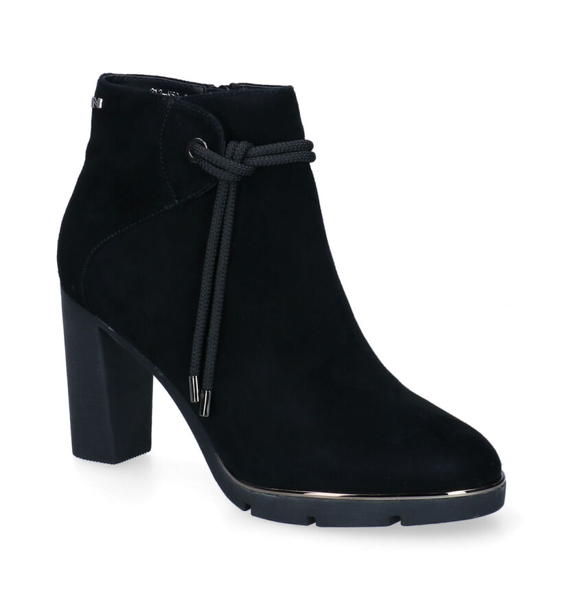 Nathan-Baume Bottines à talons en Noir en nubuck (297775)