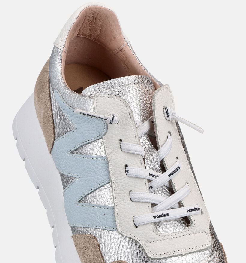 Wonders Zilveren/Blauwe Sneakers voor dames (373120) - geschikt voor steunzolen