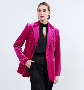 comma Blazer en velours en Fuchsia pour femmes (334765)