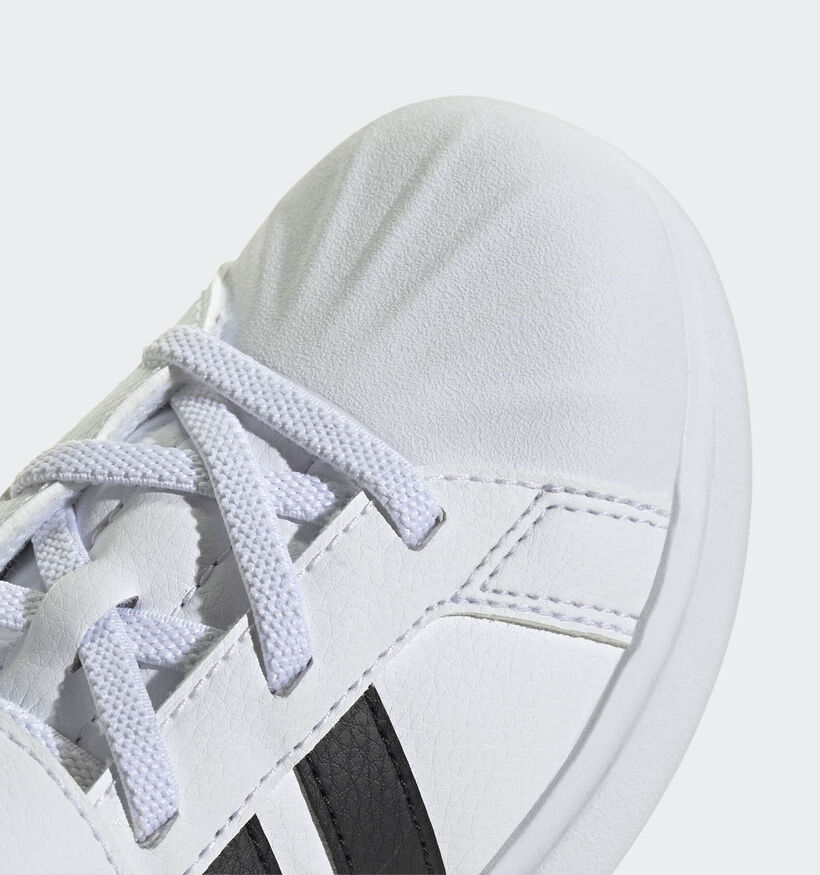 adidas Streettalk Baskets en Blanc/Noir pour filles, gar&ccedil;ons (366781) - pour semelles orthop&eacute;diques