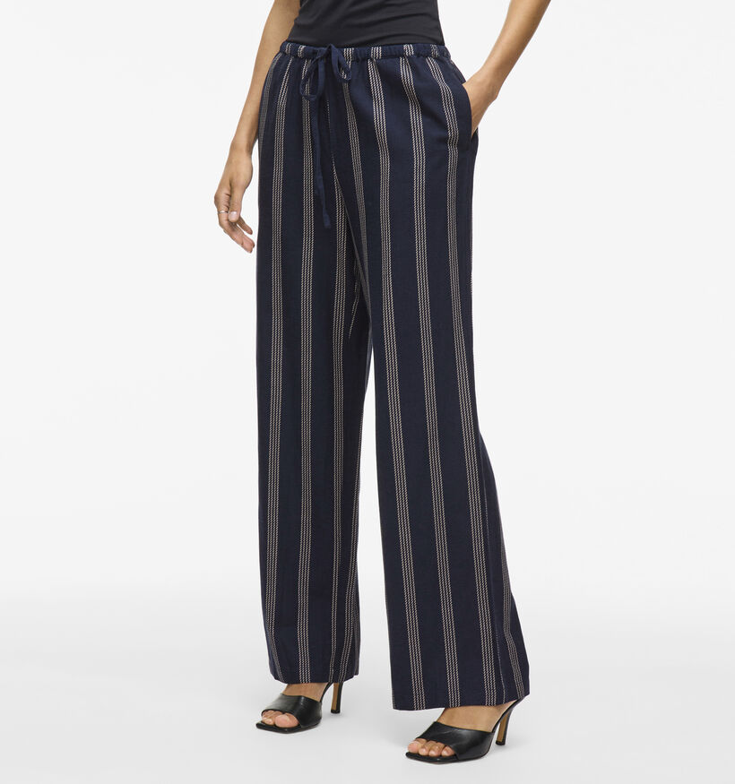 Vila Prisilla Pantalon large en Bleu pour femmes (353016)