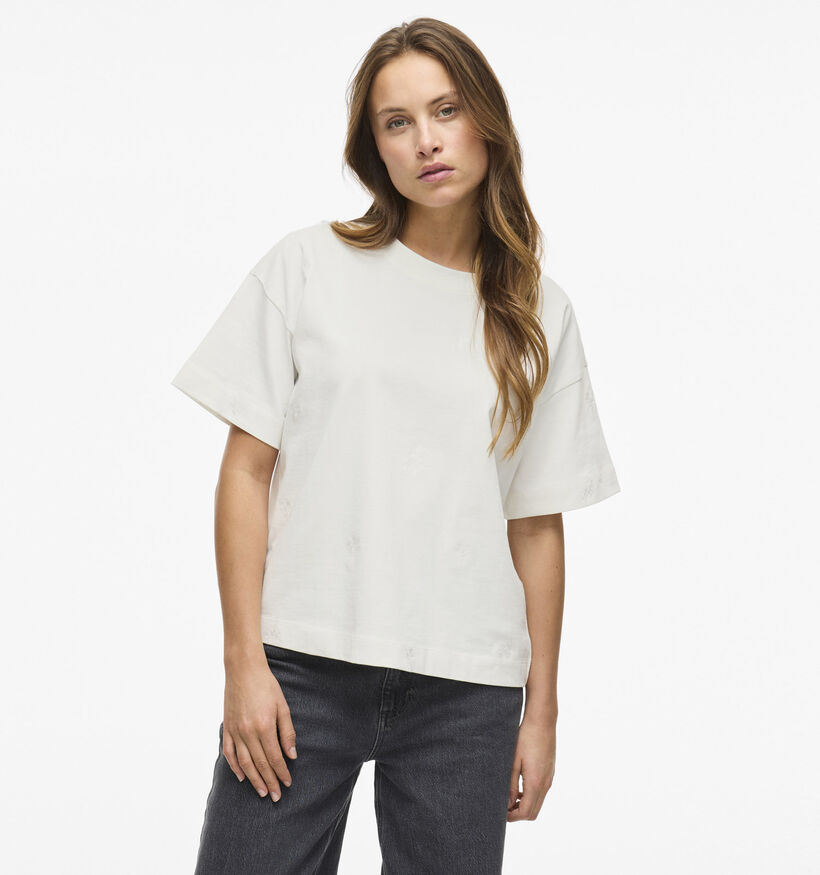 Vila Monie Flower Wit T-shirt voor dames (357358)