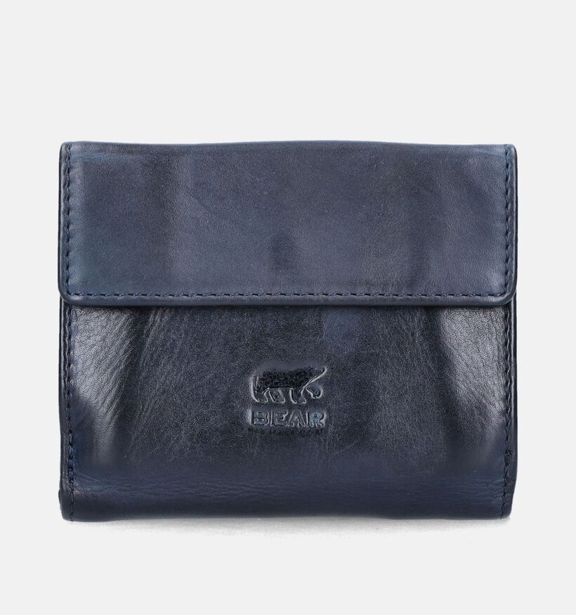 Bear Design Porte-monnaie à rabat en Bleu pour femmes (350743)