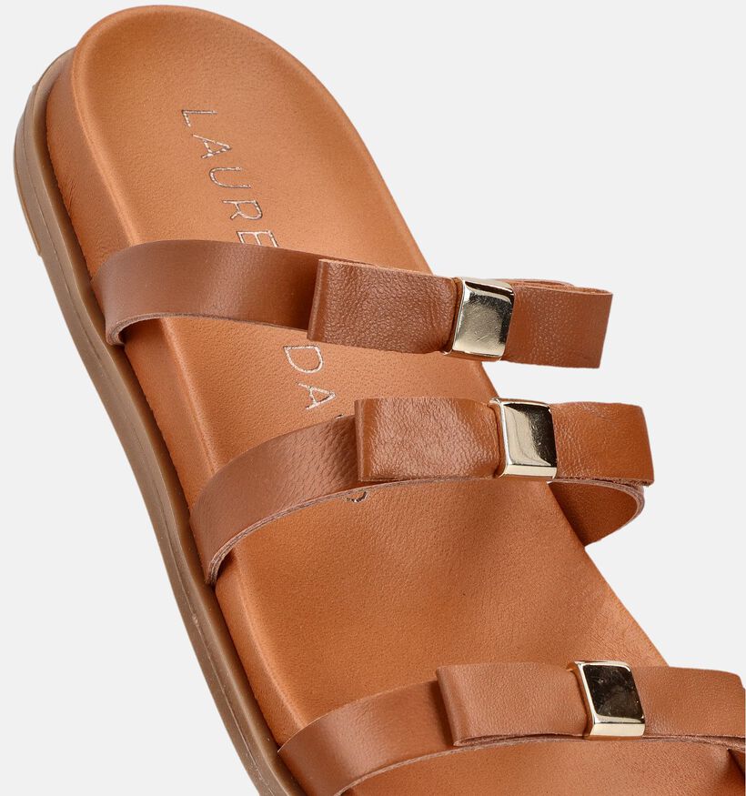 Laurent David Cognac Slippers voor dames (373553)