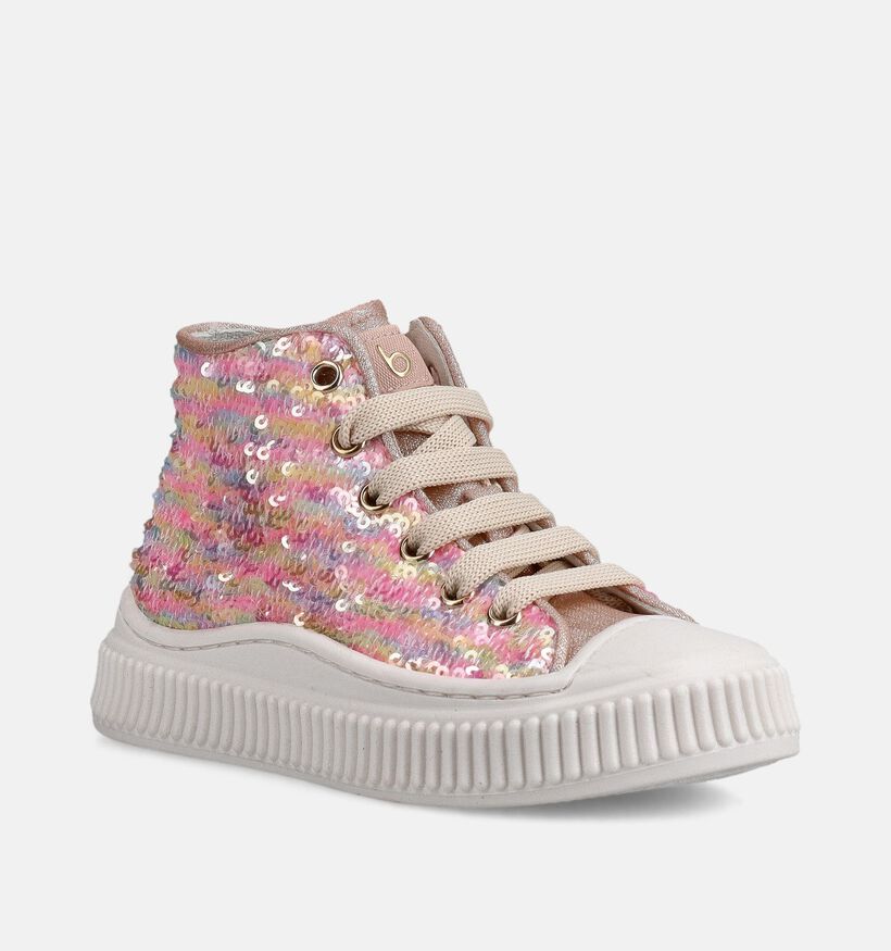 Beberlis Roze Hoge Sneakers voor meisjes (372143) - geschikt voor steunzolen