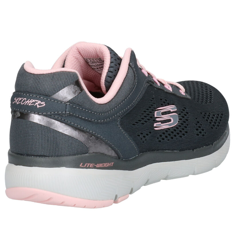 Skechers Flex Appeal Baskets en Noir en textile (286766)