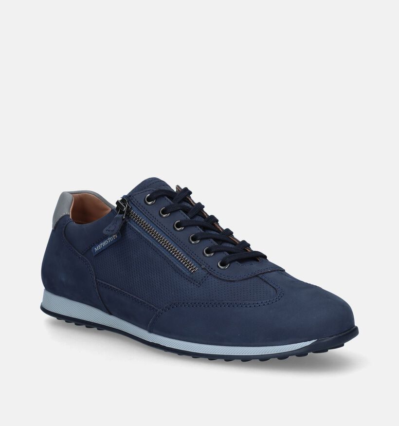 Mephisto Leon Nomad Chaussures à lacets en Bleu pour hommes (339215) - pour semelles orthopédiques