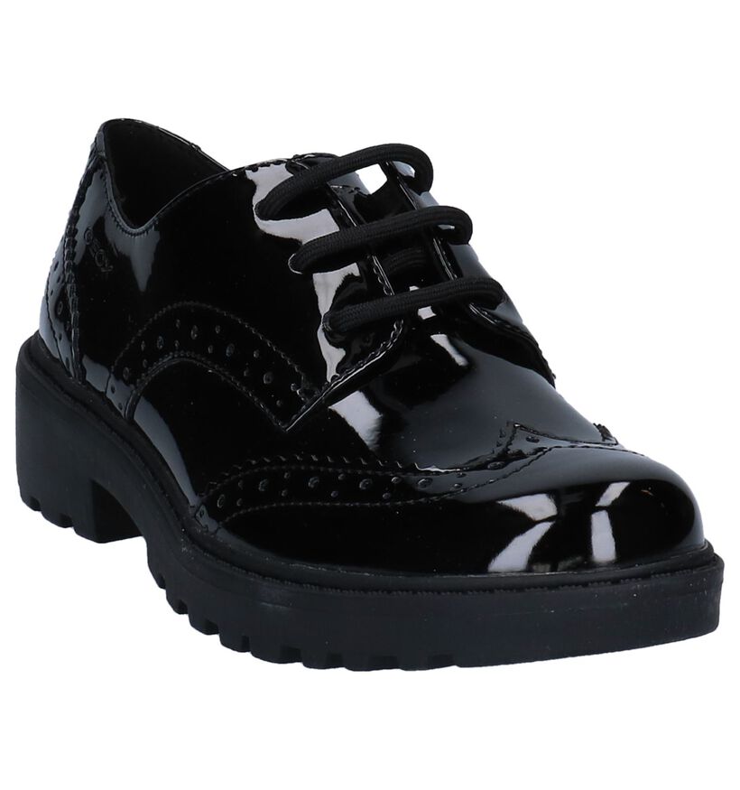 Geox Zwarte Oxford Veterschoenen voor meisjes (254501) - geschikt voor steunzolen