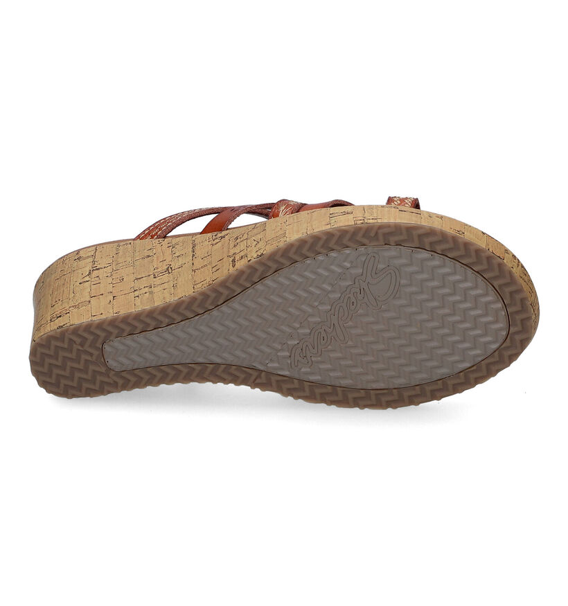 Skechers Beverlee Tiger Posse Cognac Slippers in kunstleer (310874)