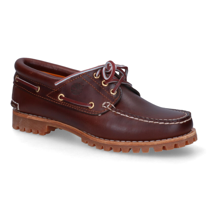 Timberland Heritage Noreen 3 Eye Chaussures bateau en Cognac en cuir (303668)