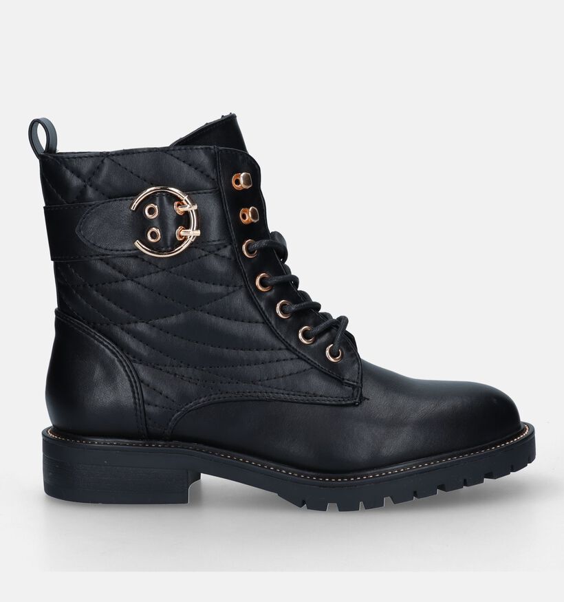 Poelman Boots à lacets en Noir pour femmes (328609)