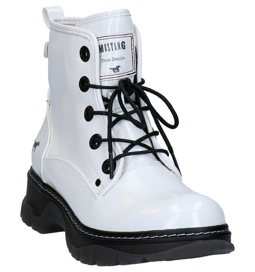 Mustang Bottines en Blanc en simili cuir (280947)