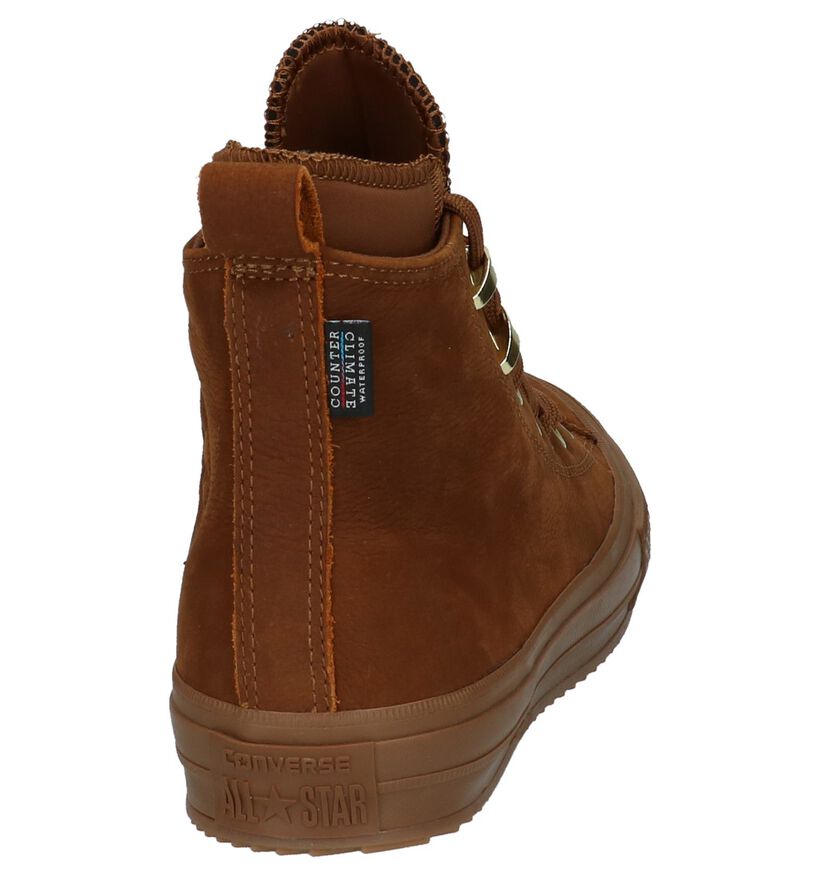 Converse Chuck Taylor All Star Baskets hautes en Cognac en cuir (205594)