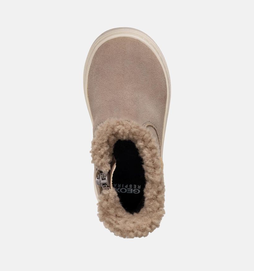 Geox Nashik Boots en Beige pour filles (344525) - pour semelles orthopédiques