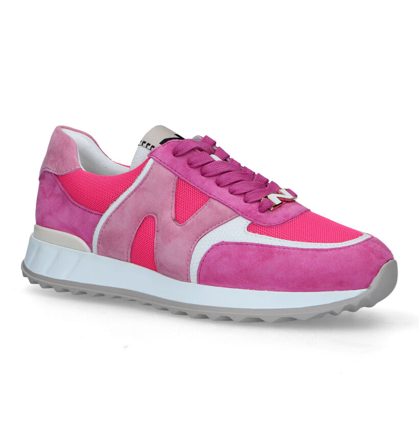 Nathan-Baume Fuchsia Sneakers in daim (324411)