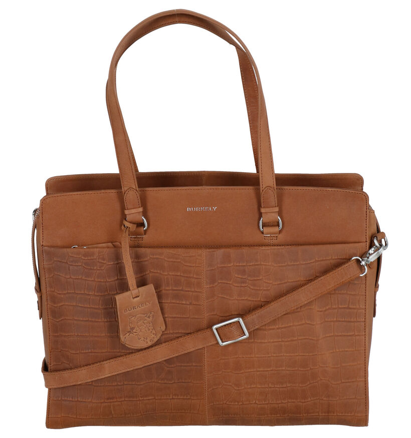 Burkely Croco Caia Zwarte Laptoptas in leer (297514)