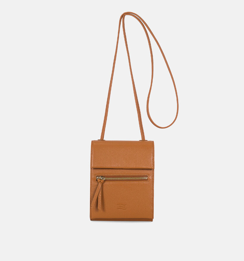 Crinkles Sac porté croisé en Camel pour femmes (342316)