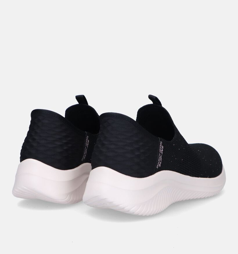 Skechers Slip-ins Ultra Flex 3.0 Shiny Night Zwarte Slip-on Sneakers voor dames (334192) - geschikt voor steunzolen