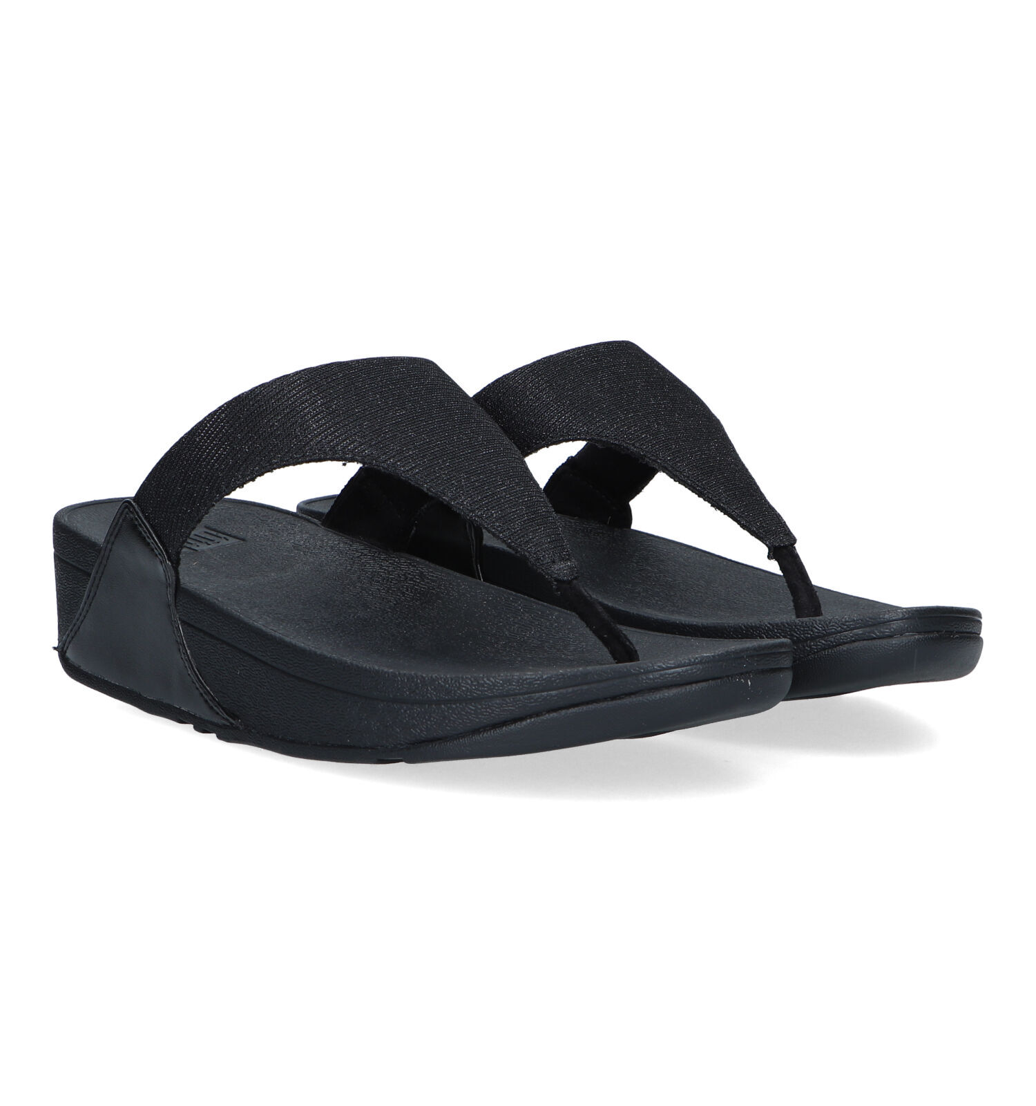 FitFlop Lulu Shimmerlux Zwarte Teenslippers Dames Slippers