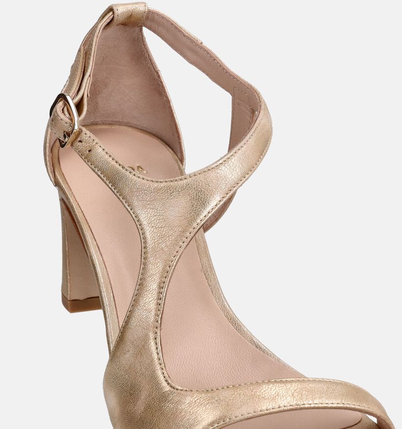 Zinda Sandales &agrave; talons en Or pour femmes (373659)