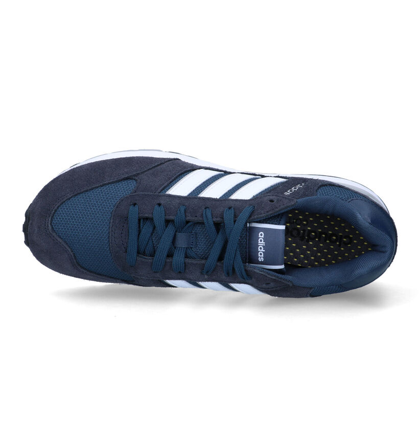 adidas Run 80's Baskets en Bleu pour hommes (319056) - pour semelles orthopédiques