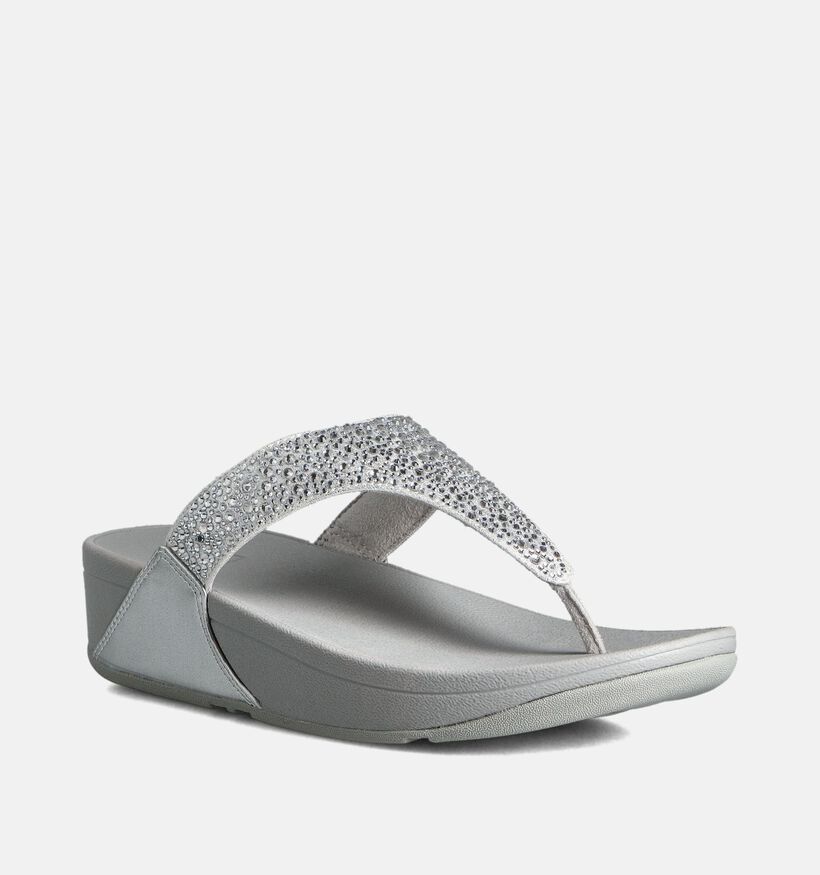 FitFlop Lulu Crystal Zilveren Teenslippers voor dames (353635)