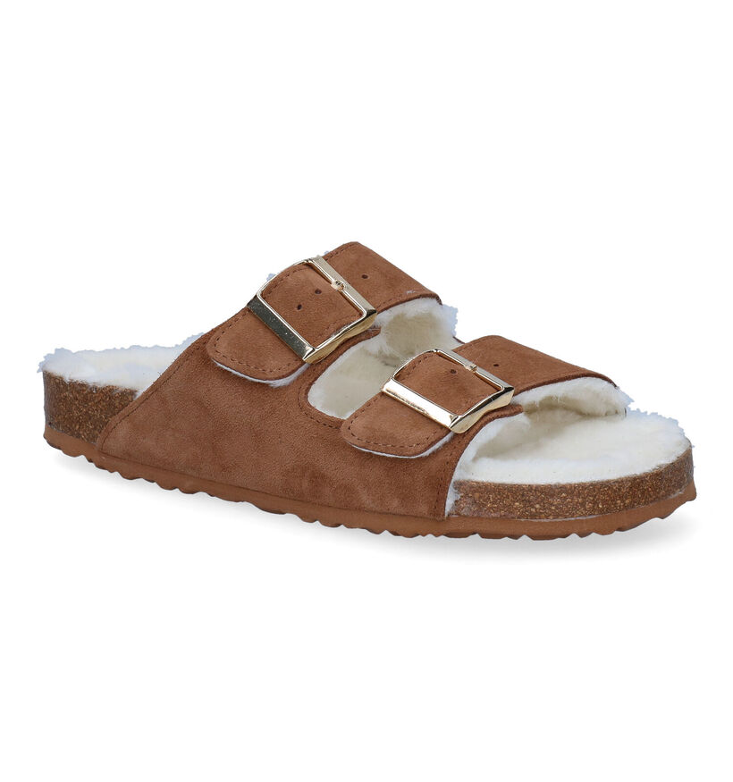 Bullboxer Pantoufles ouvertes en Cognac en daim (298758)