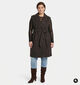 Vero Moda Curve Fortuneaya Donkerbruine Lange Jas voor dames (378124)
