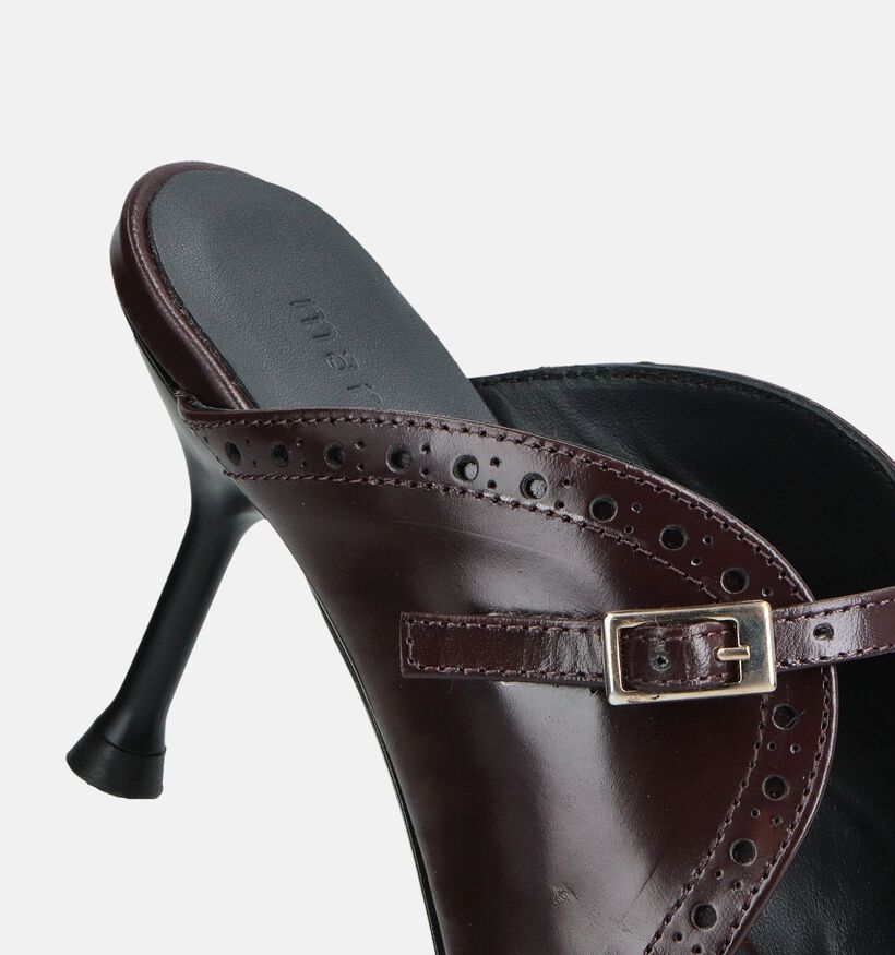 March23 Cemi Nu-pieds à talons en Bordeaux pour femmes (364191)