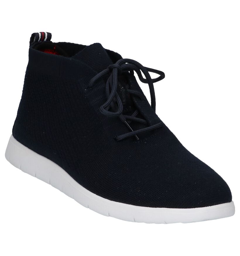 Donkerblauwe Hoge Sportieve Sneakers UGG Freamon Hyperweave in stof (210326)