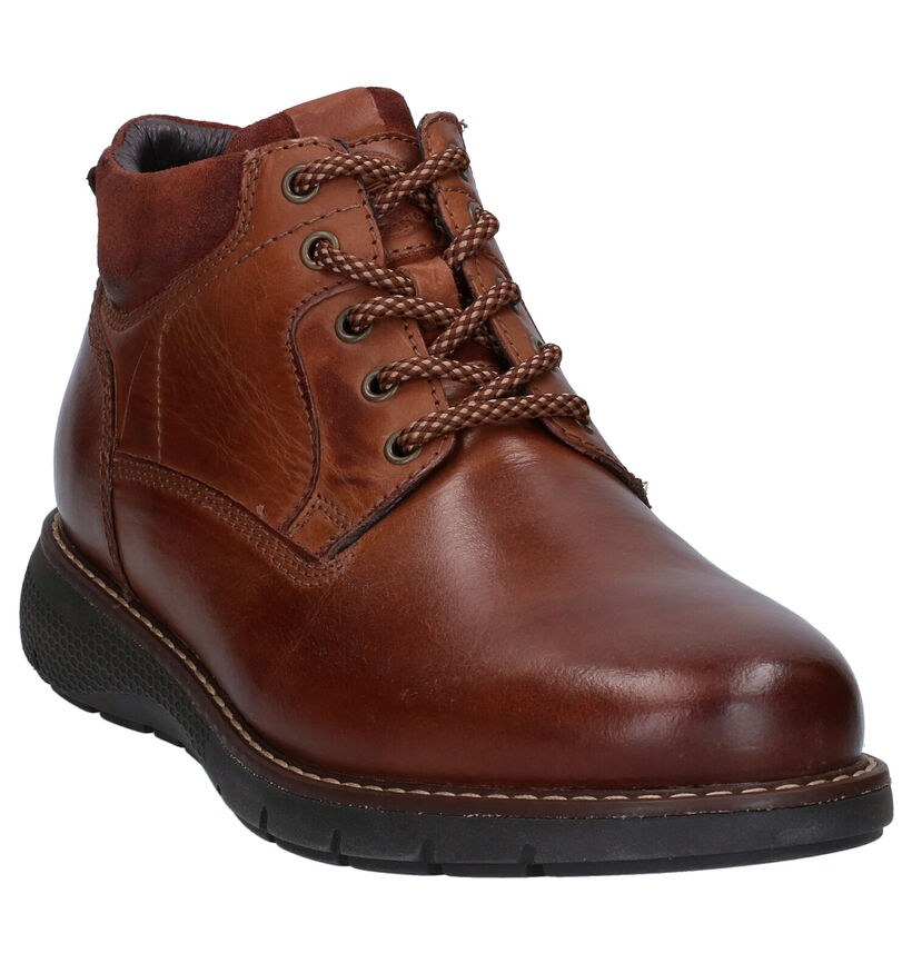 Borgo Sport Chaussures Habillées en Cognac en cuir (278501)