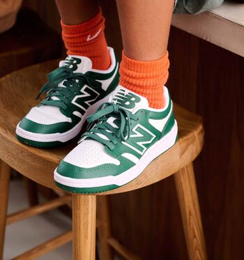 New Balance 480 Low Baskets Black/ White/Black/ White BW/Marine Blue/Blue Agate/Team Red/Team Forest Green/ White