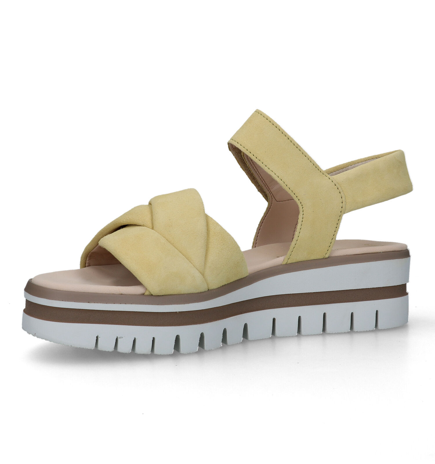 Gabor Best Fitting Gele Sandalen Met Plateauzool Dames Sandalen