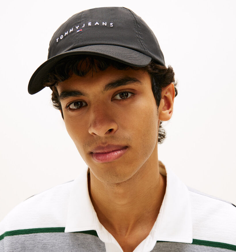 Tommy Hilfiger Linear Logo Zwarte Pet voor heren (369175)