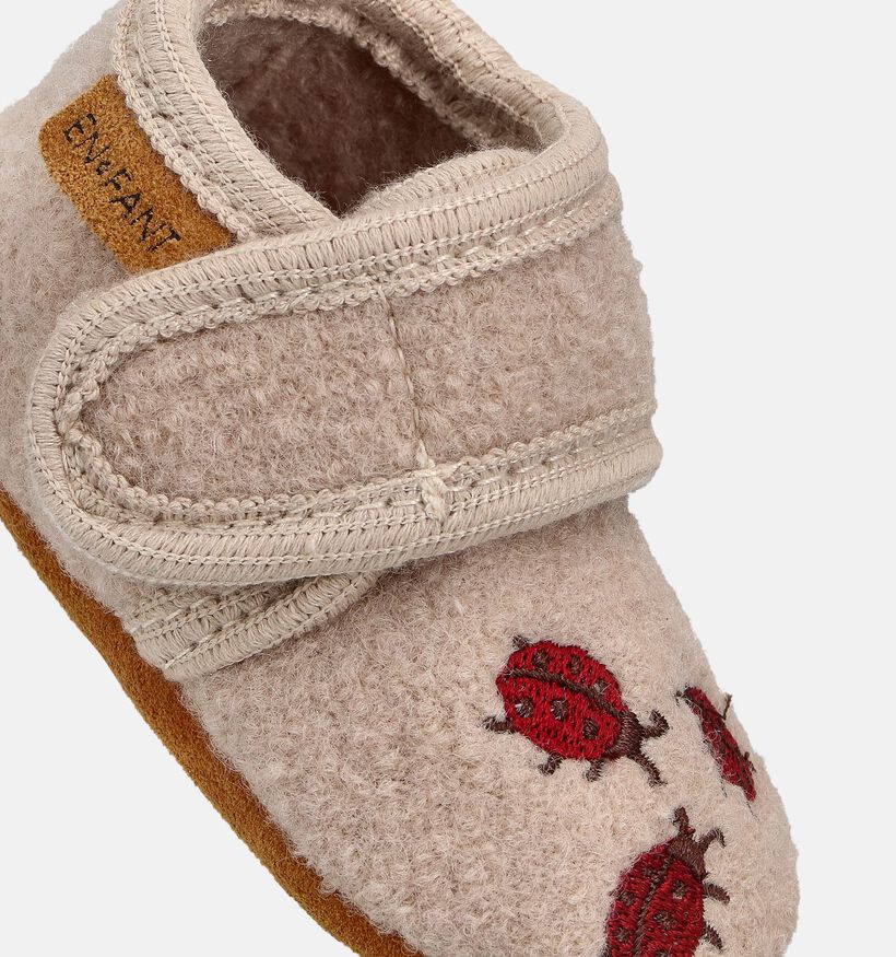 En Fant Pantoufles pour bébé en Beige pour filles (360221)