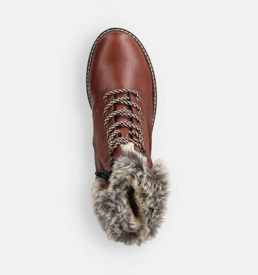 Remonte Boots à lacets en Cognac pour femmes (363558) - pour semelles orthopédiques