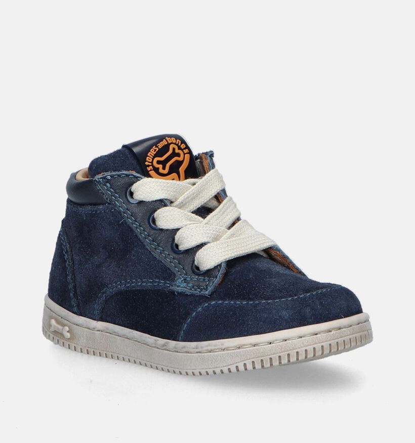 STONES and BONES Nipo Chaussures pour bébé en Bleu pour garçons (345804) - pour semelles orthopédiques