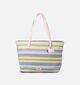 L.Credi Robina Roze/Gele Shoppertas Gestreept voor dames (370930)