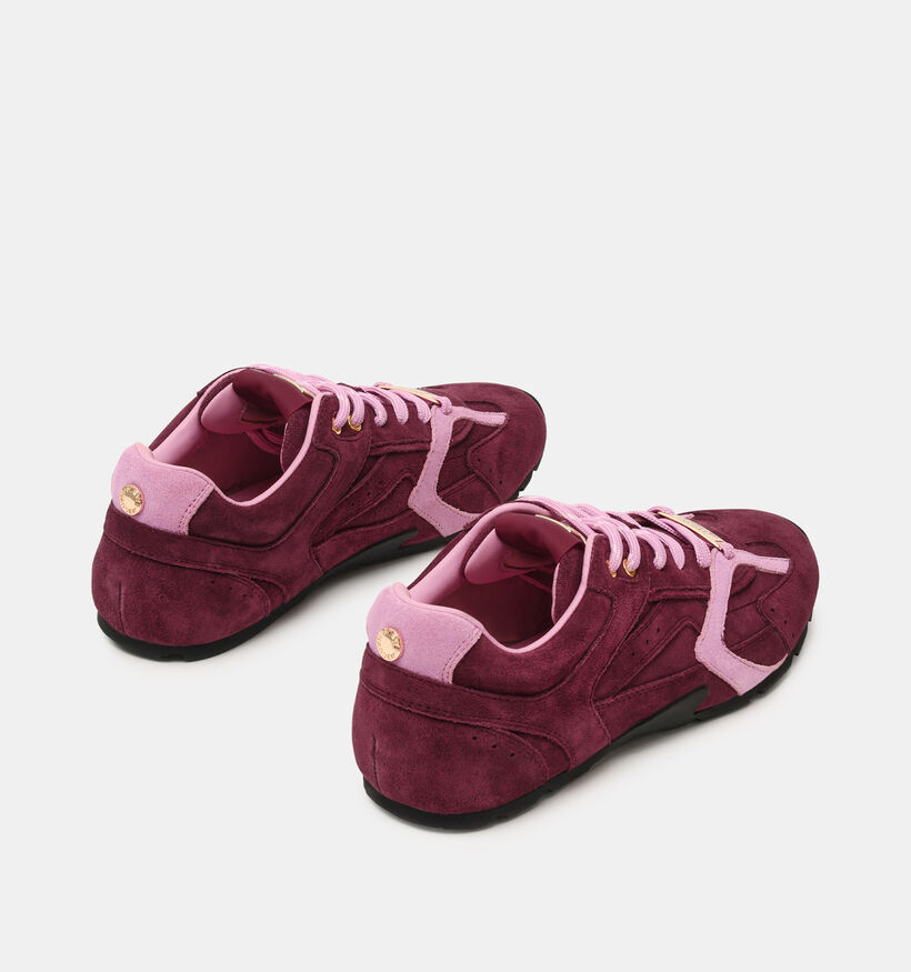 Steve Madden Asiel Bordeaux/Roze Sneakers voor dames (378166) - geschikt voor steunzolen