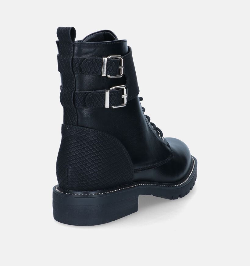 Poelman Boots à lacets en Noir pour femmes (318228)