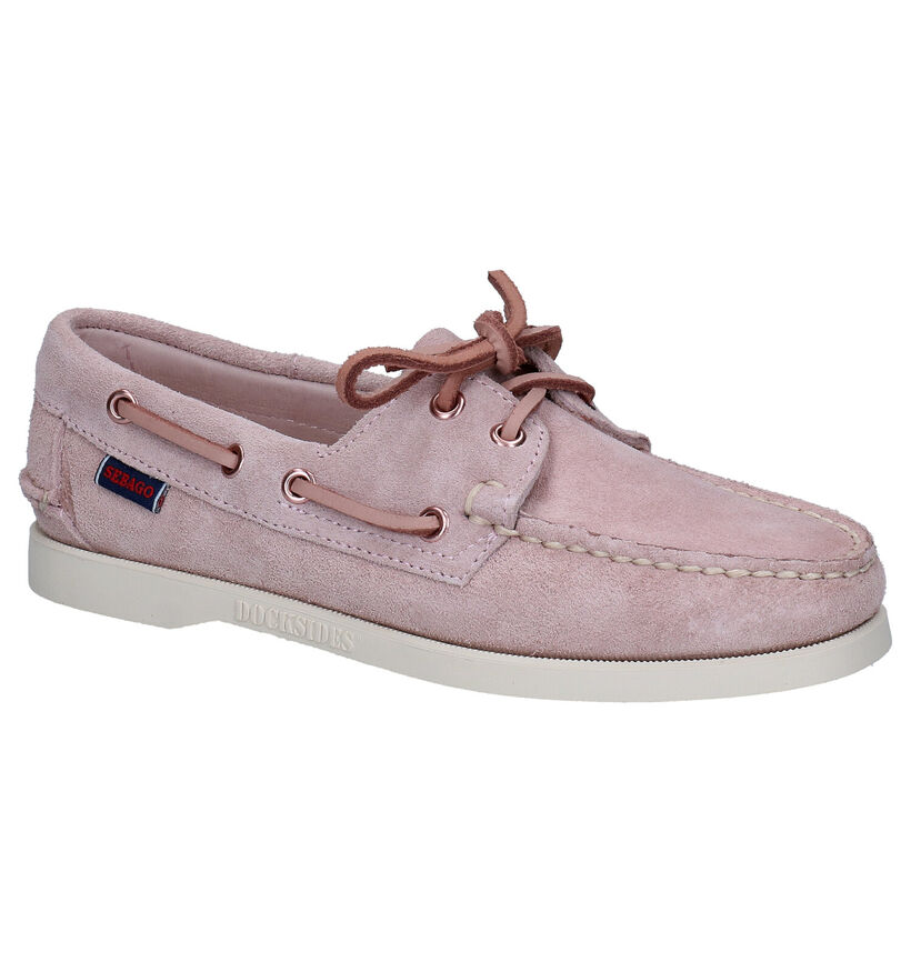 Sebago Dockside Roze Bootschoenen in daim (287488)