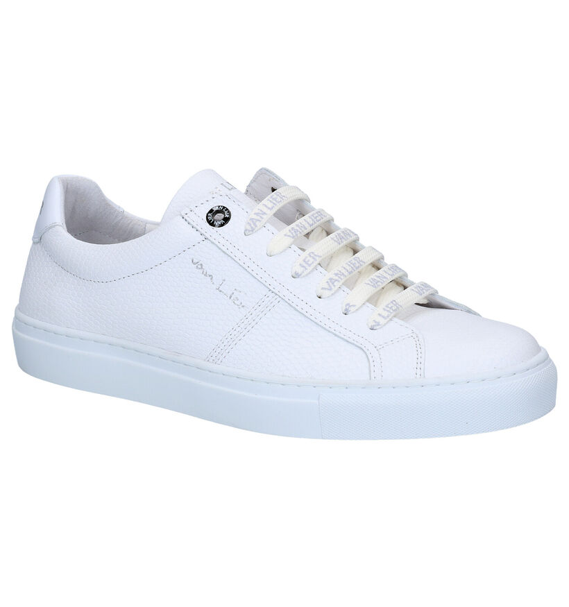 Van Lier Witte Veterschoenen in leer (291348)