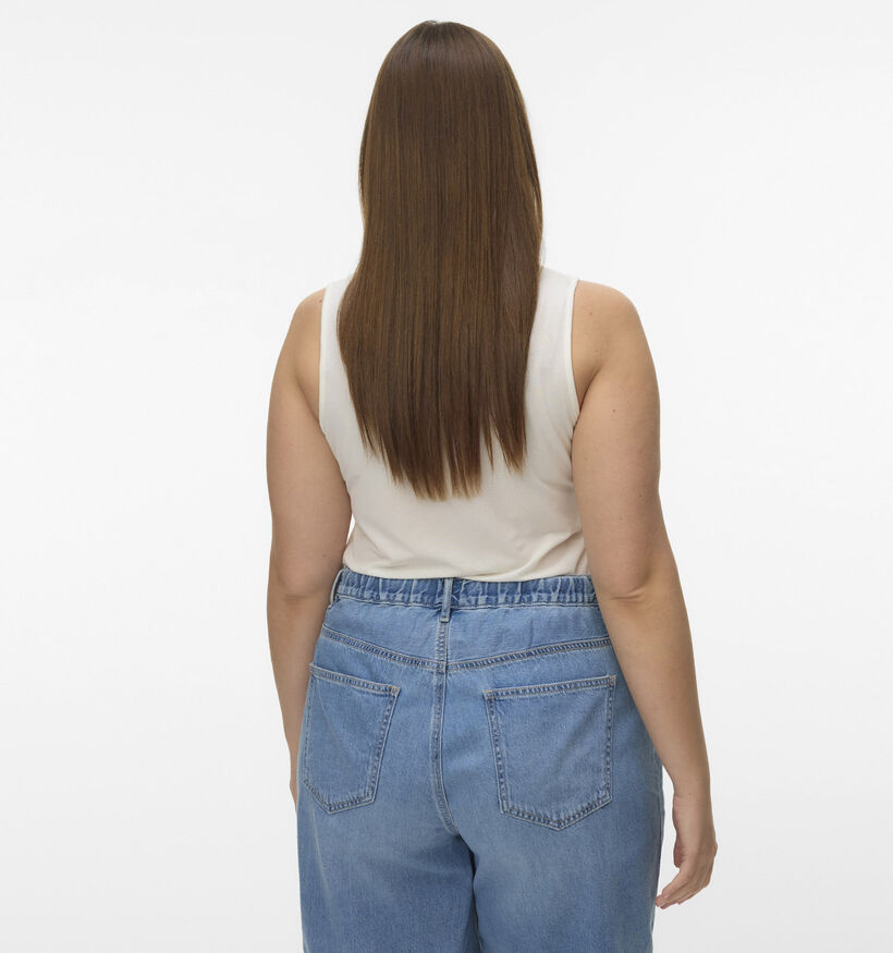 Vero Moda Curve Kylie Tank Top D&eacute;bardeur en Blanc pour femmes (369318)