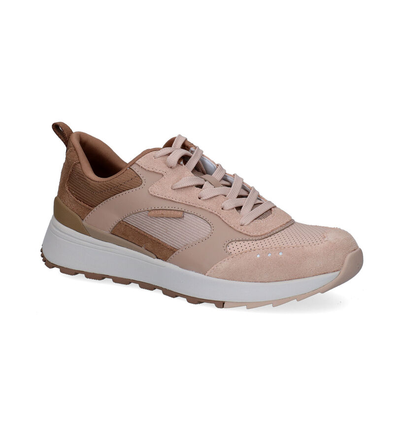 Skechers Sunny Street Beige Sneakers in kunstleer (293941)