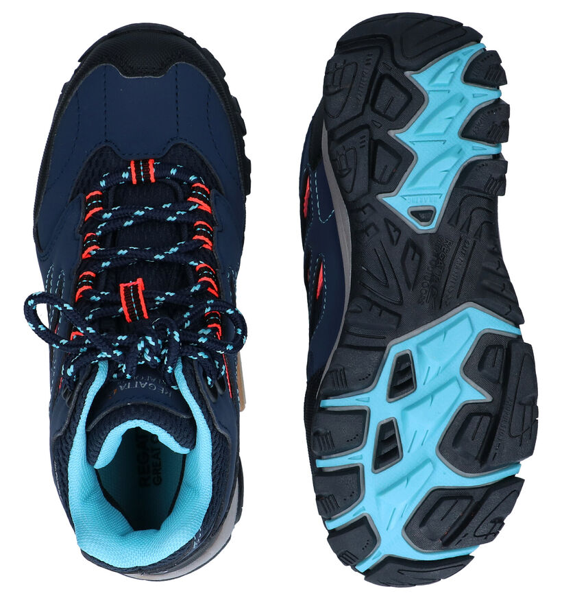 Regatta Holcombe Mid Jnr Chaussures de randonnée en Turquoise pour filles (361298) - pour semelles orthopédiques