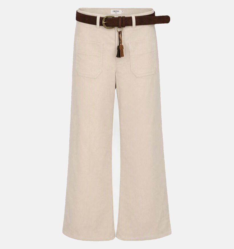 Orfeo Canelle Ecru Geklede Broek voor dames (381655)