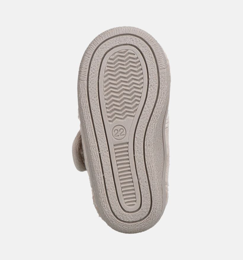 Cienta Taupe Gesloten Pantoffels met Velcro voor meisjes, jongens (381159) - geschikt voor steunzolen
